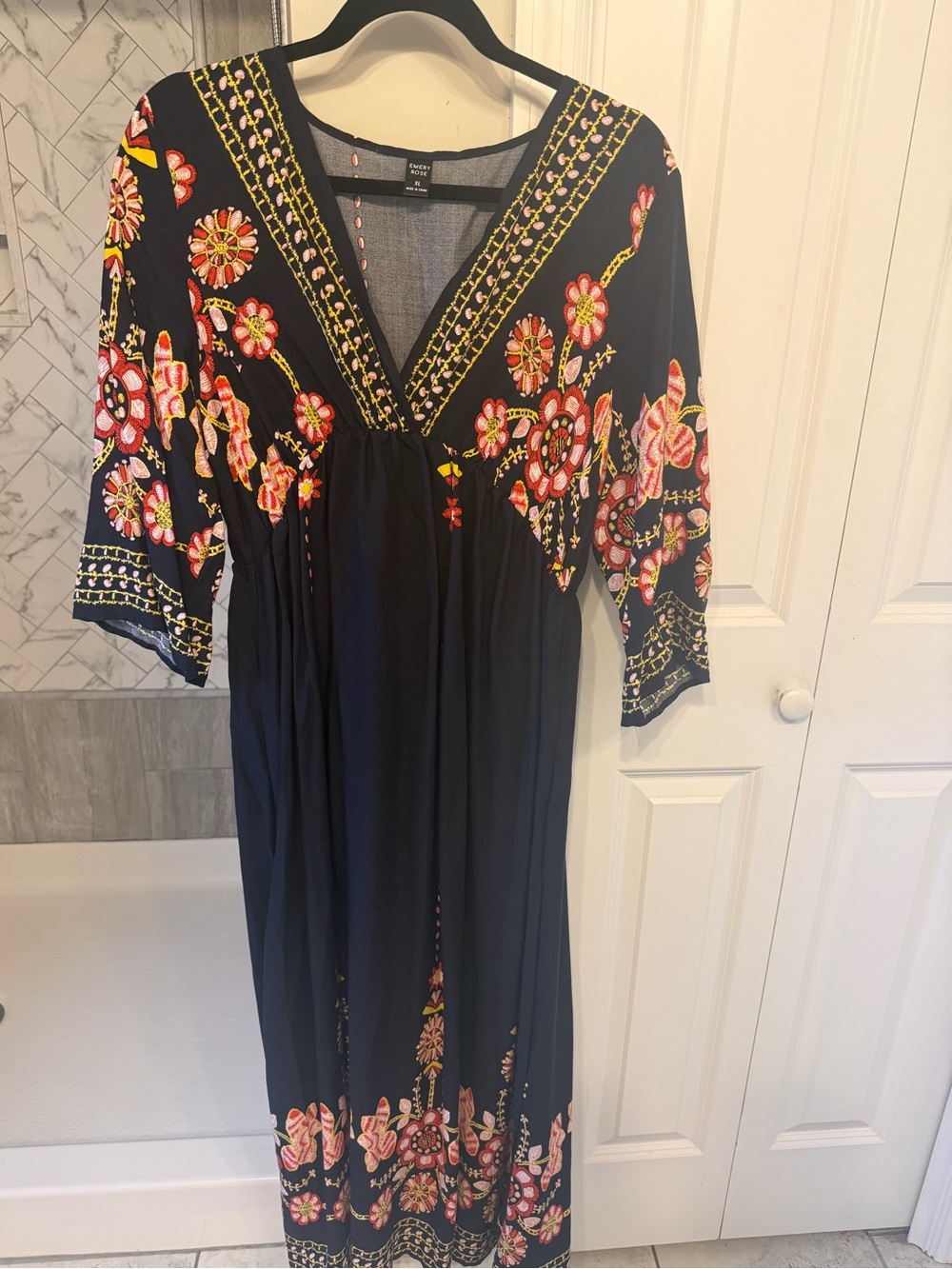 Emery Rose Floral Boho Maxi Dress